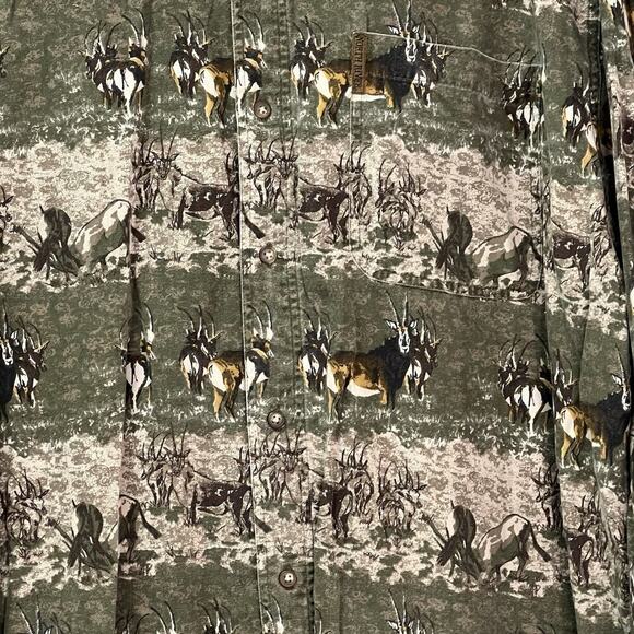 North River Button Down Shirt Mens‎ LT Long Sleeve Hunting Outdoor Deer Camo - Picture 3 of 13